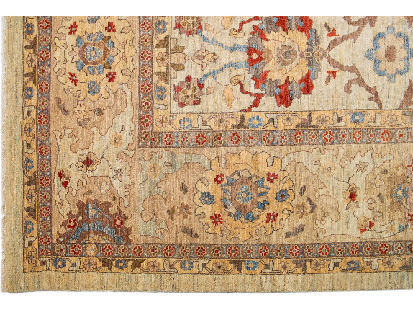 Modern Sultanabad Wool Rug 12 X 18