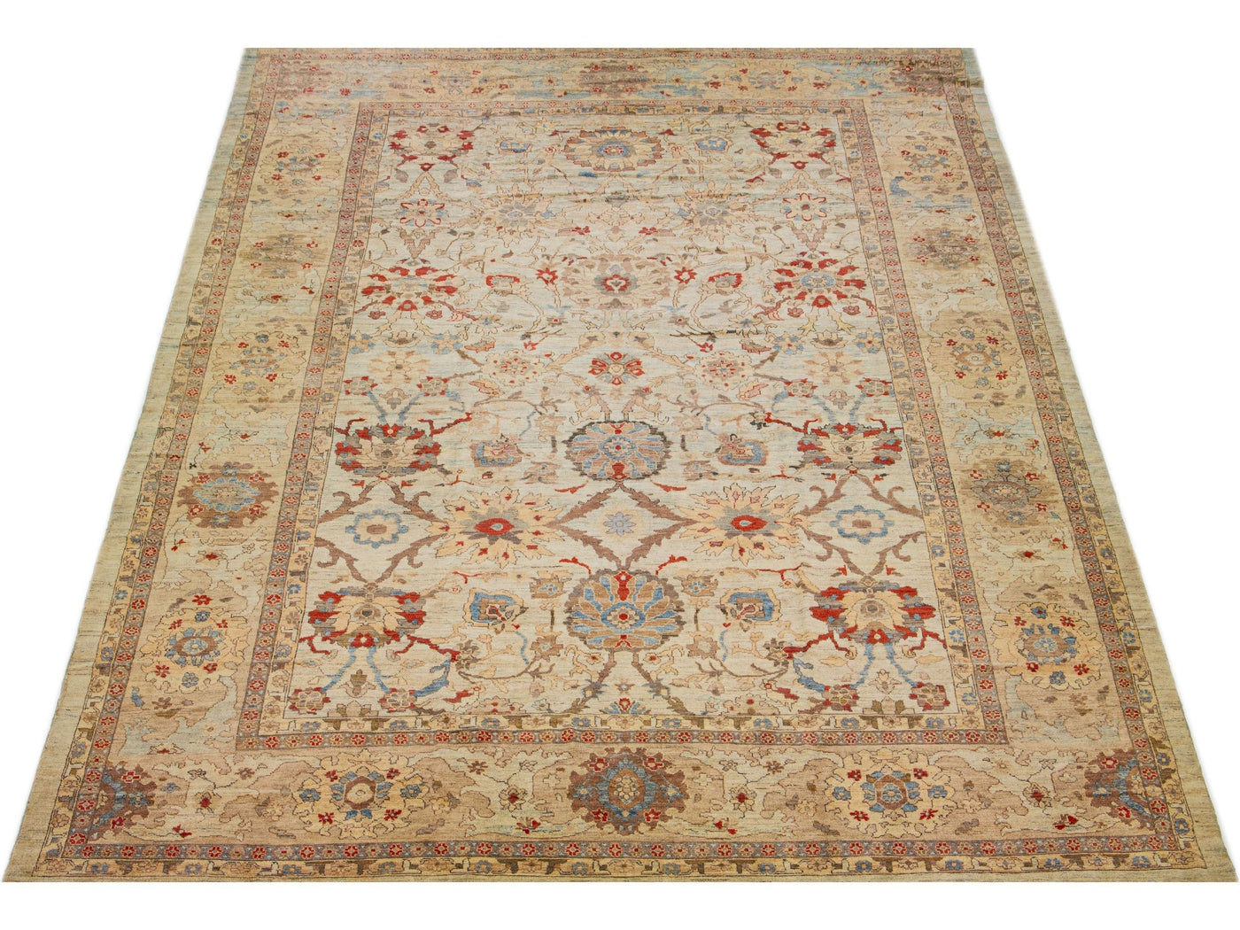 Modern Sultanabad Wool Rug 12 X 18