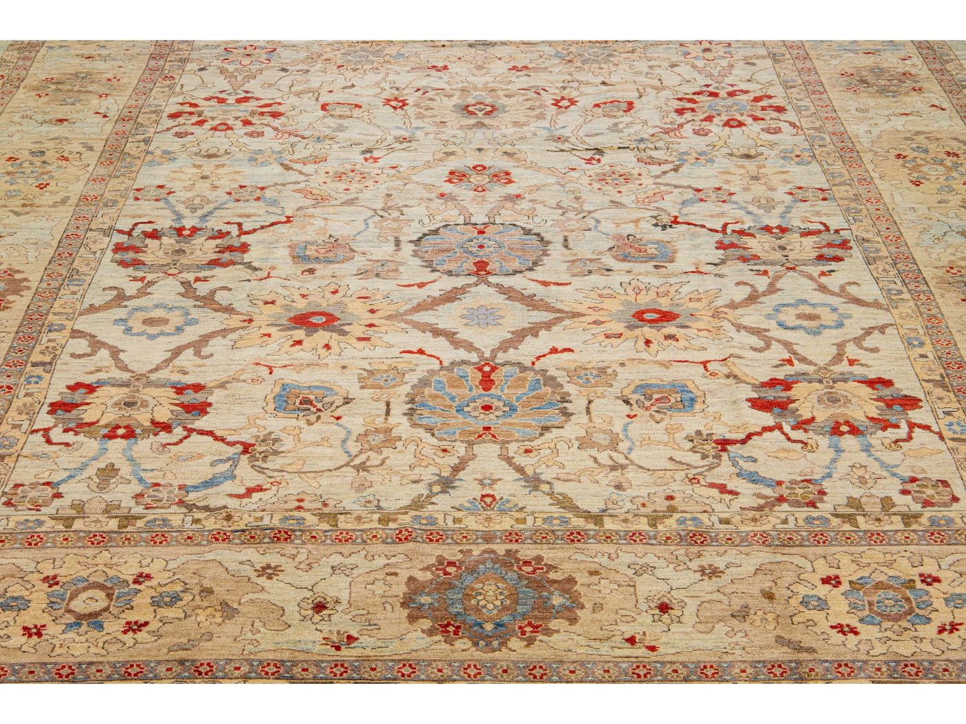 Modern Sultanabad Wool Rug 12 X 18