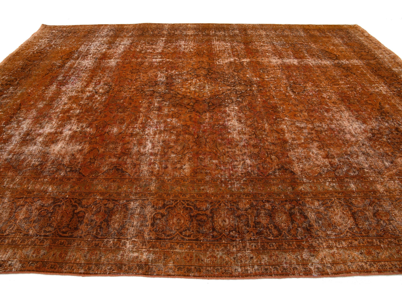 Antique Overdyed Wool Rug 10 X 13