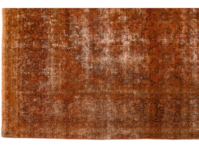 Antique Overdyed Wool Rug 10 X 13