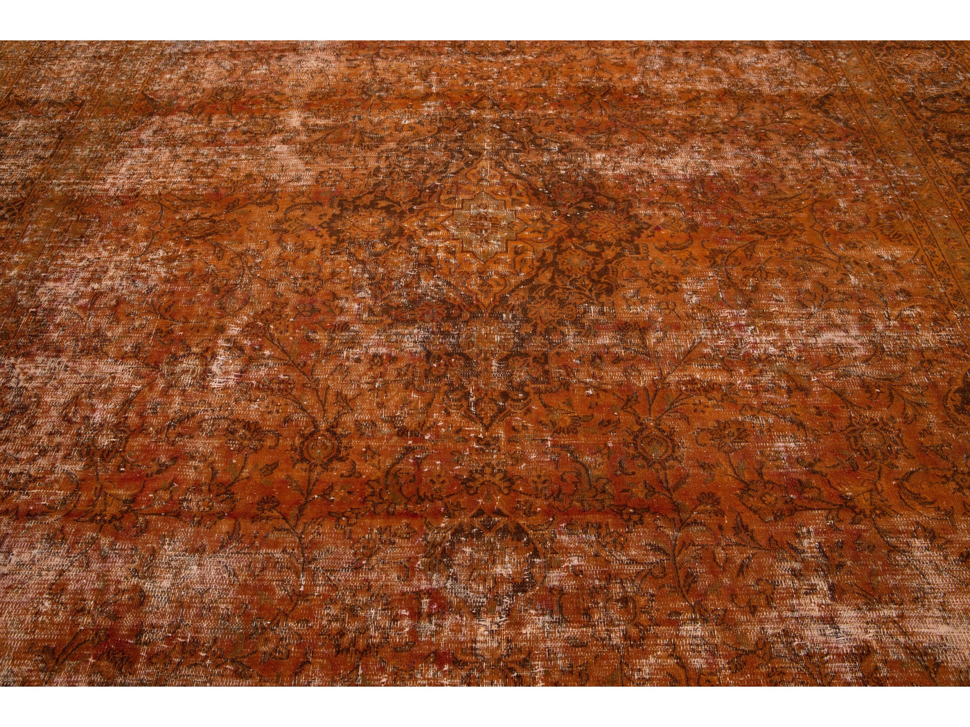 Antique Overdyed Wool Rug 10 X 13