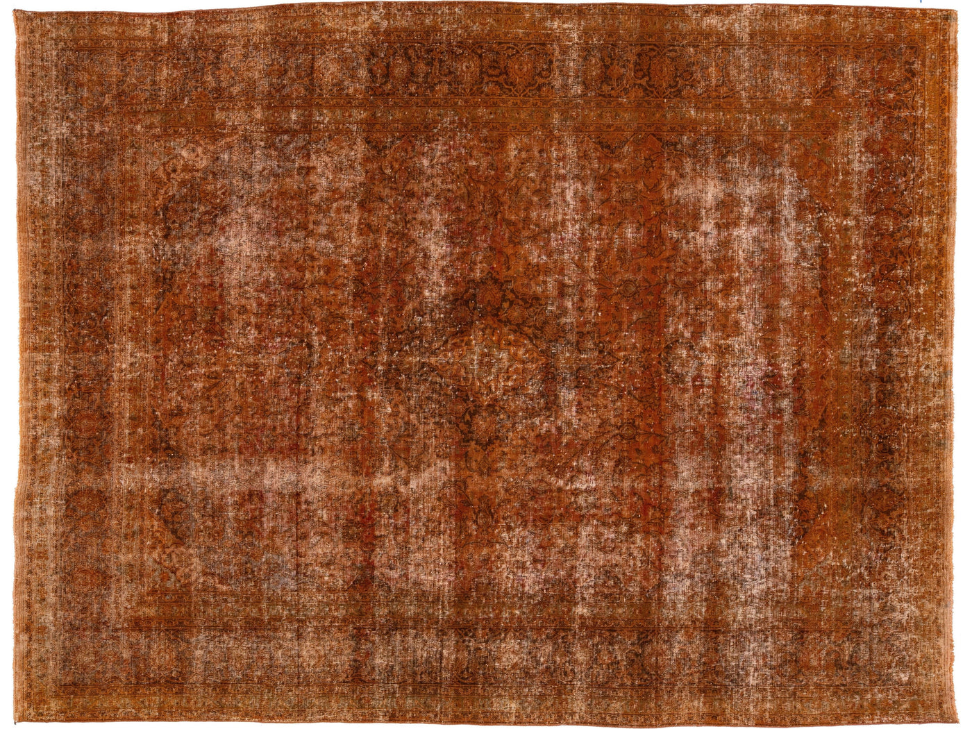 Antique Overdyed Wool Rug 10 X 13