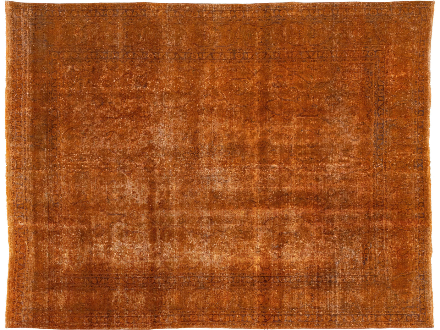 Antique Overdyed Wool Rug 10 x 12