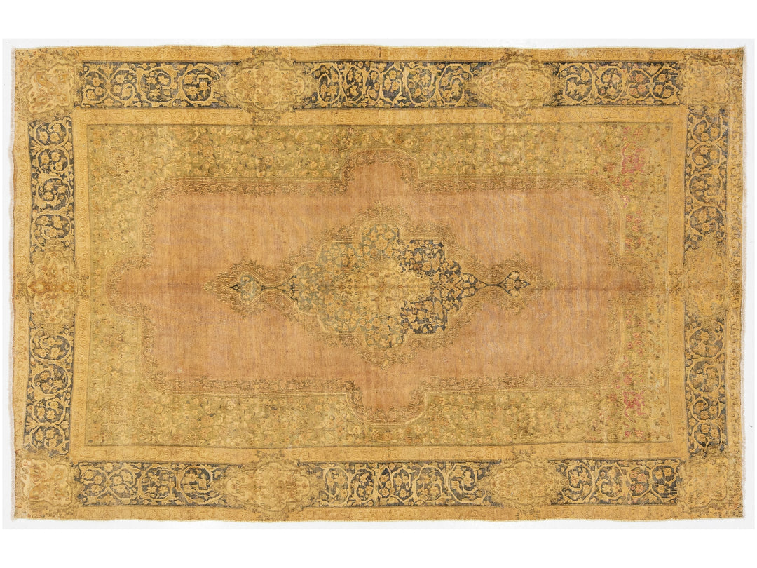 Antique Tabriz Wool Rug 7 X 10