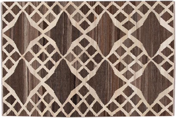Modern Flatweave Kilim Wool Rug 7 X 10