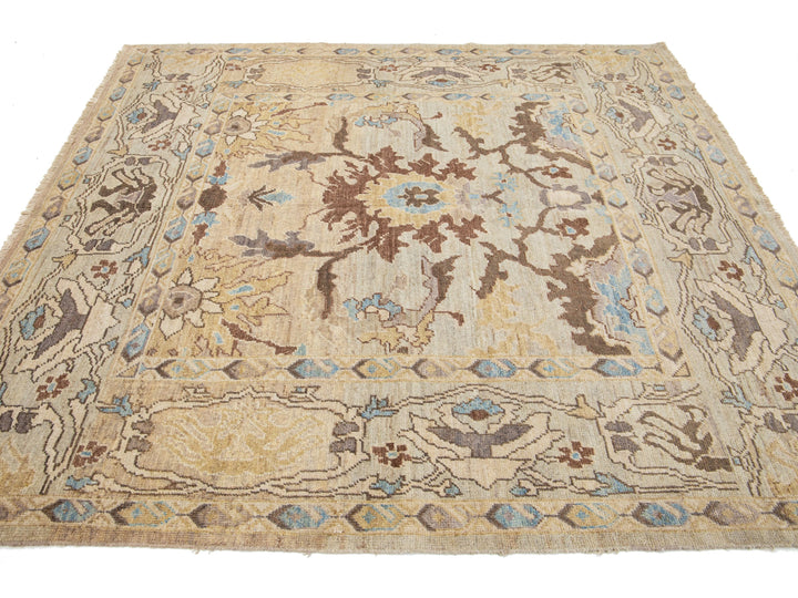 Modern Sultanabad Wool Rug 6 X 7
