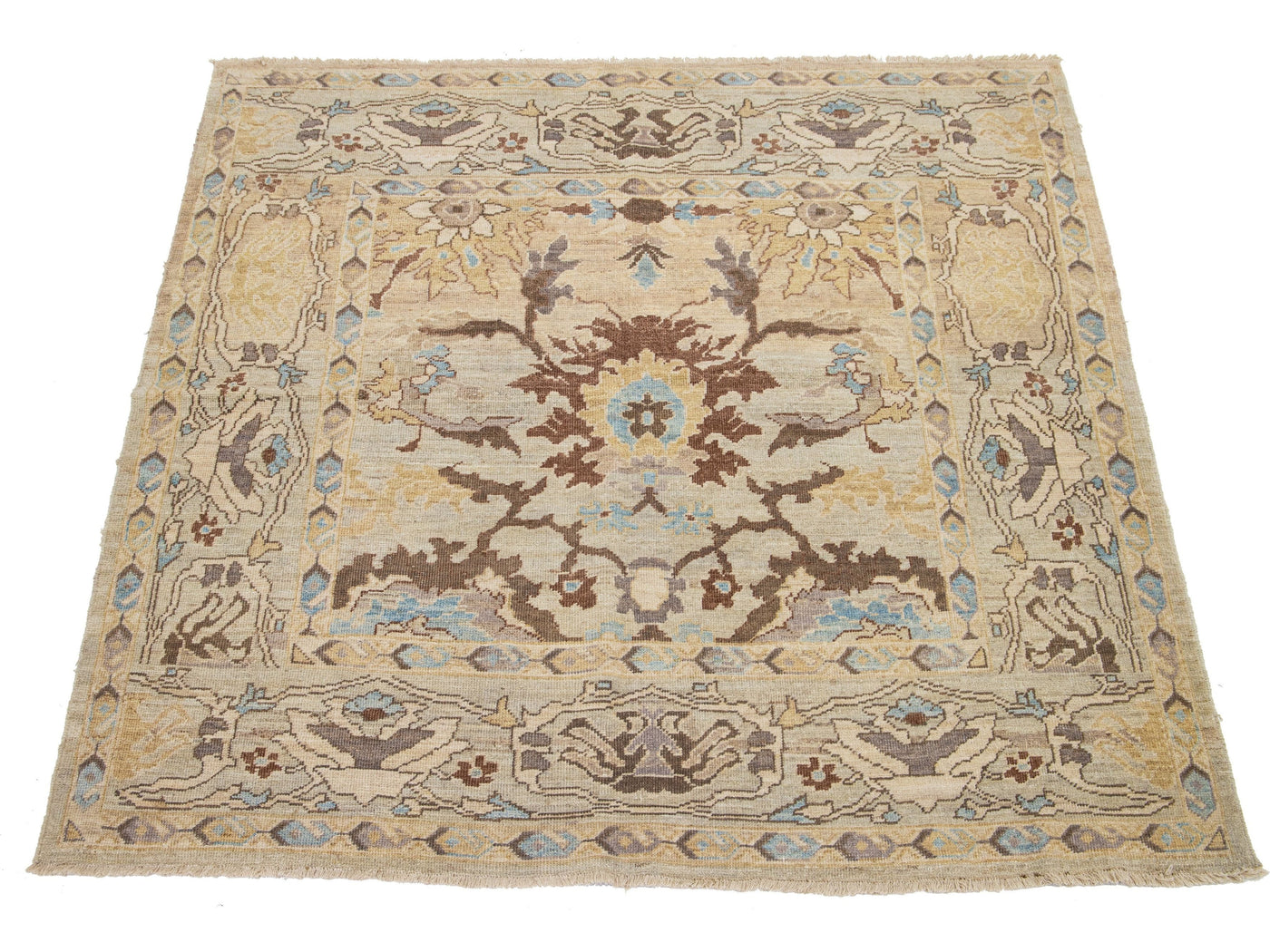 Modern Sultanabad Wool Rug 6 X 7