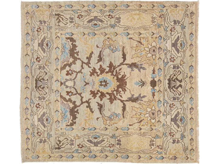 Modern Sultanabad Wool Rug 6 X 7