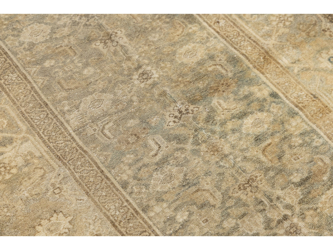 Antique Malayer Wool Runner Rug 4 X 17