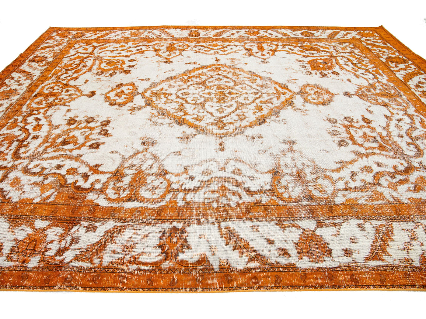 Antique Overdyed Wool Rug 9 x 12