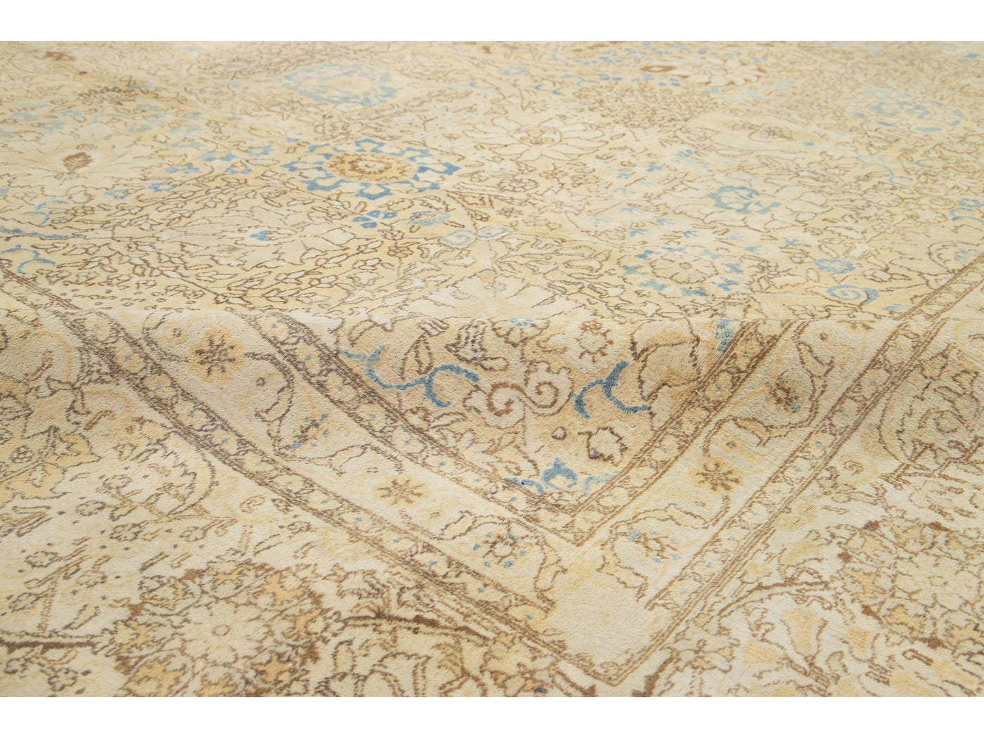 Antique Tabriz Wool Rug 12 X 15