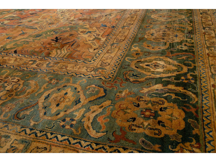 Antique Sultanabad Persian Wool Rug 9 X 16