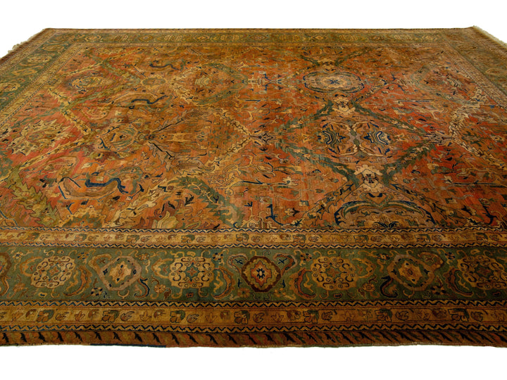 Antique Sultanabad Persian Wool Rug 9 X 16
