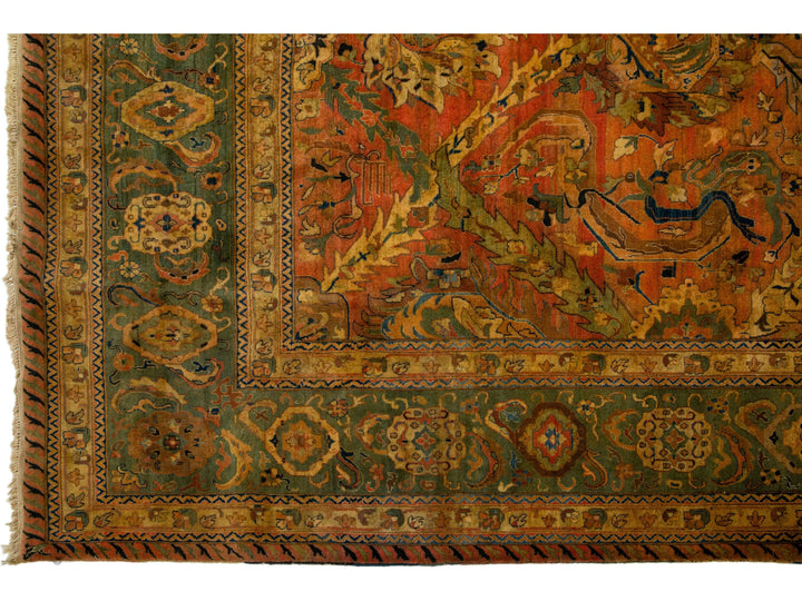 Antique Sultanabad Persian Wool Rug 9 X 16