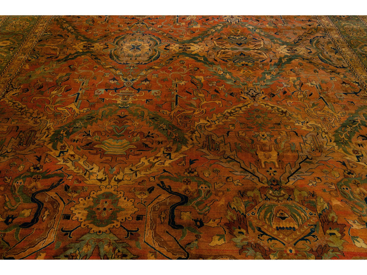 Antique Sultanabad Persian Wool Rug 9 X 16