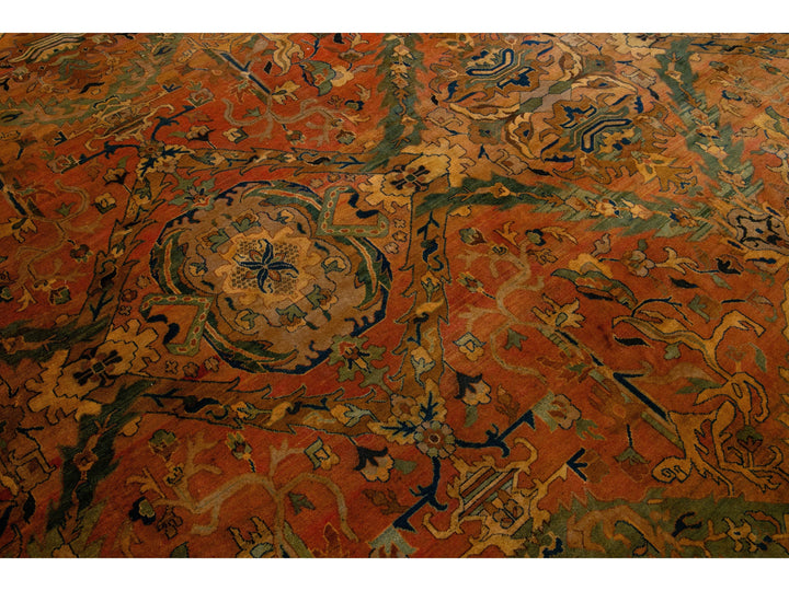 Antique Sultanabad Persian Wool Rug 9 X 16