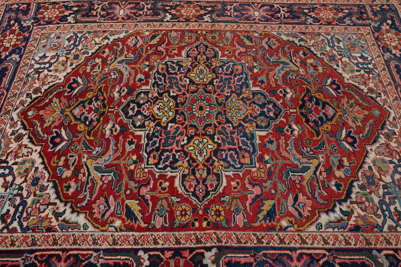 Antique Persian Heriz Wool Rug 6 X 8