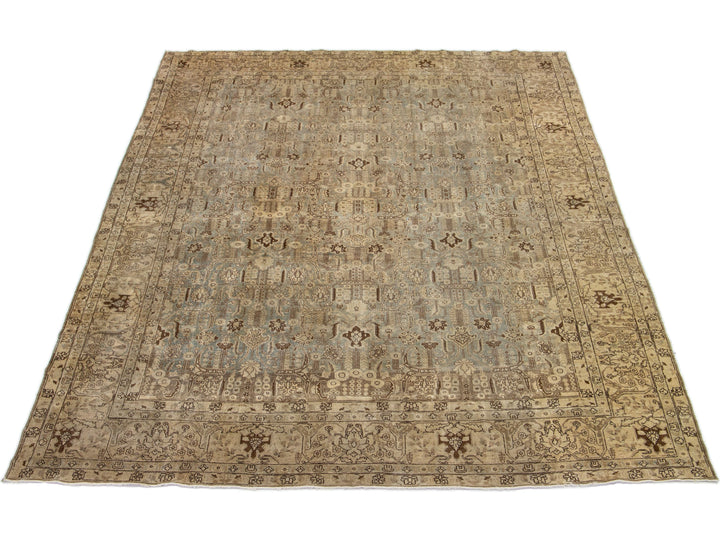 Antique Tabriz Wool Rug 10 X 14