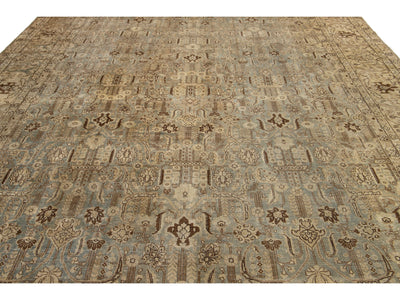 Antique Tabriz Wool Rug 10 X 14