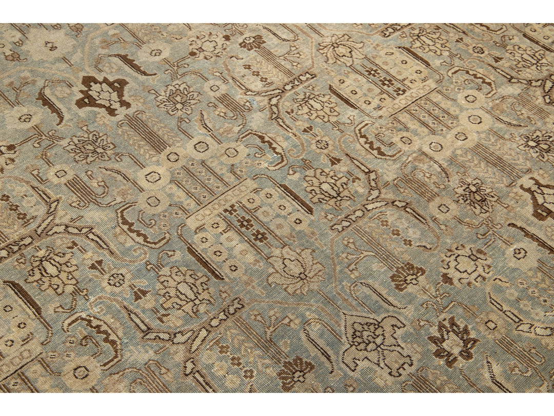 Antique Tabriz Wool Rug 10 X 14
