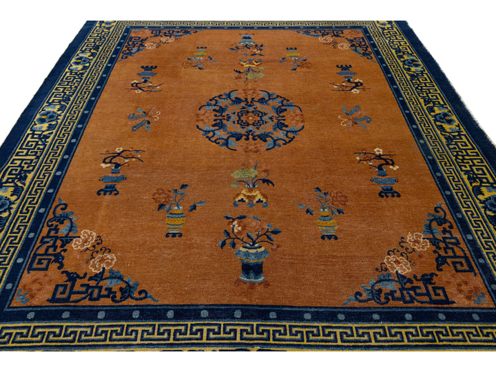 Antique Art Deco Chinese Rug 8 X 10