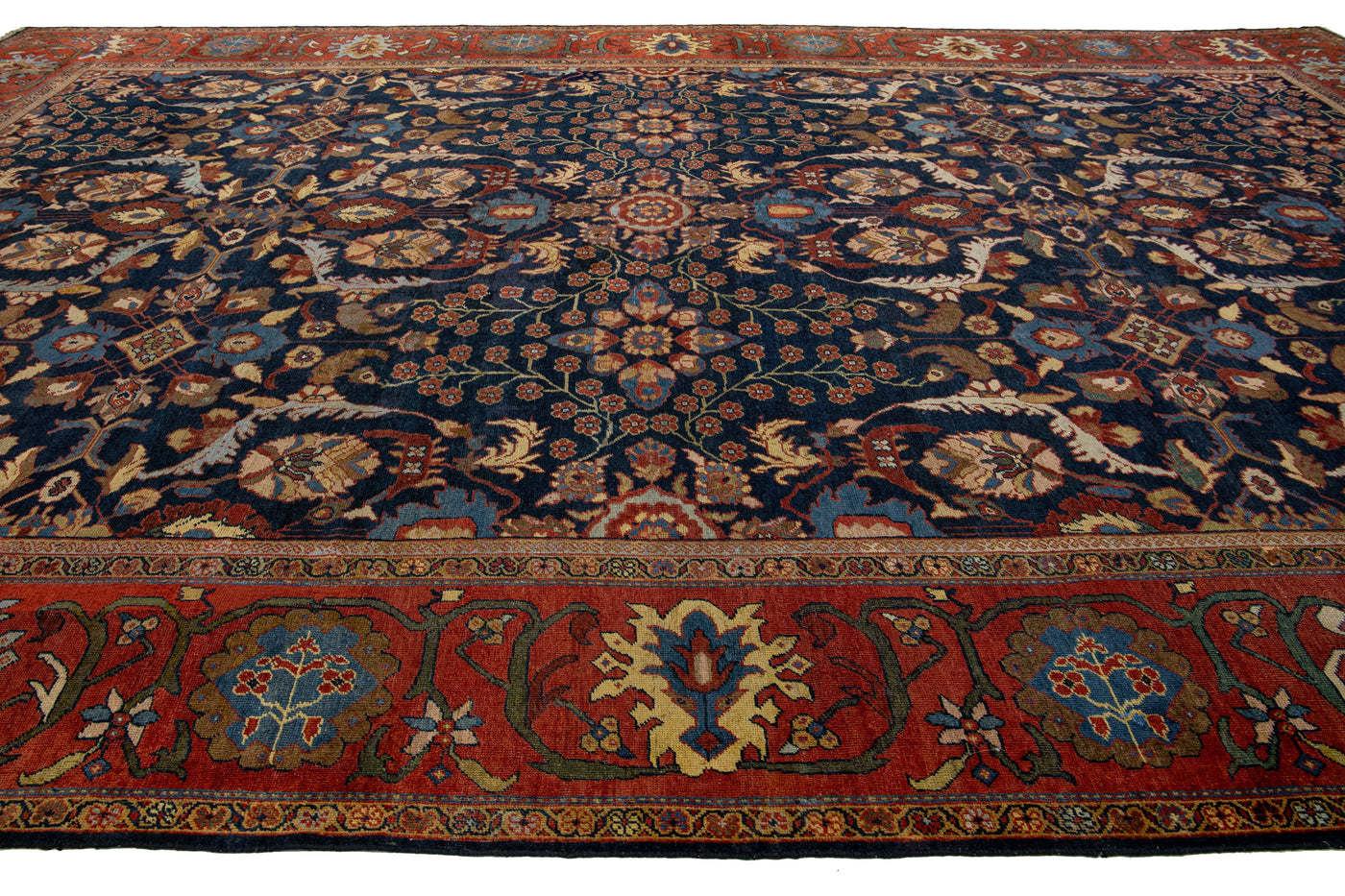 Antique Sultanabad Wool Rug 13 X 22