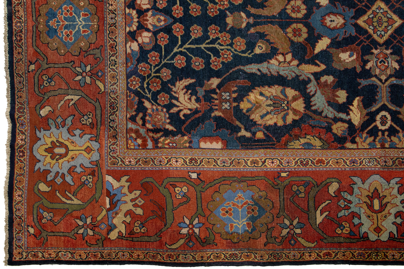 Antique Sultanabad Wool Rug 13 X 22