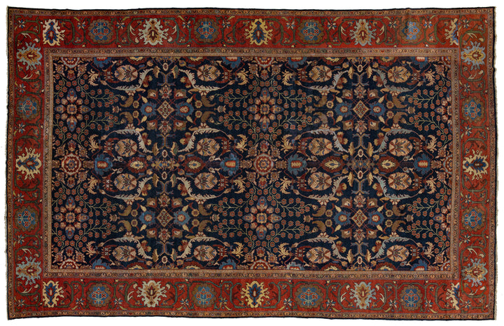 Antique Sultanabad Wool Rug 13 X 22