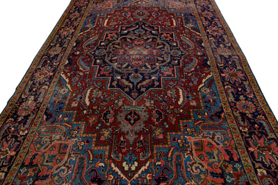 Antique Persian Heriz Wool Rug 6 X 10