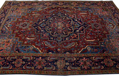 Antique Persian Heriz Wool Rug 6 X 10