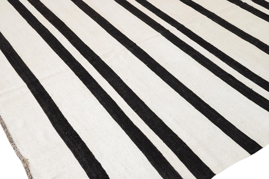 Modern Kilim Oversize Wool Rug 14 X 18