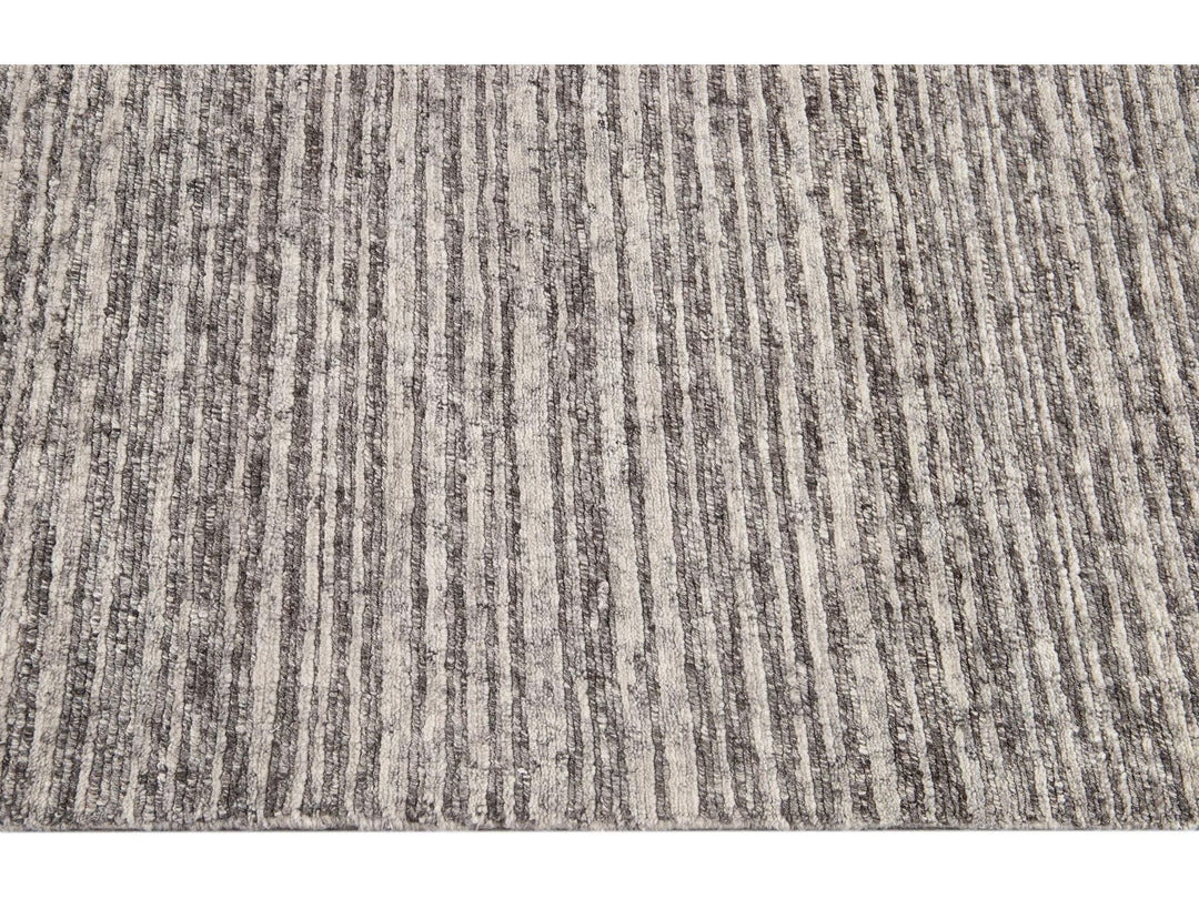 Contemporary Textured Loop Wool Rug 12 X 15