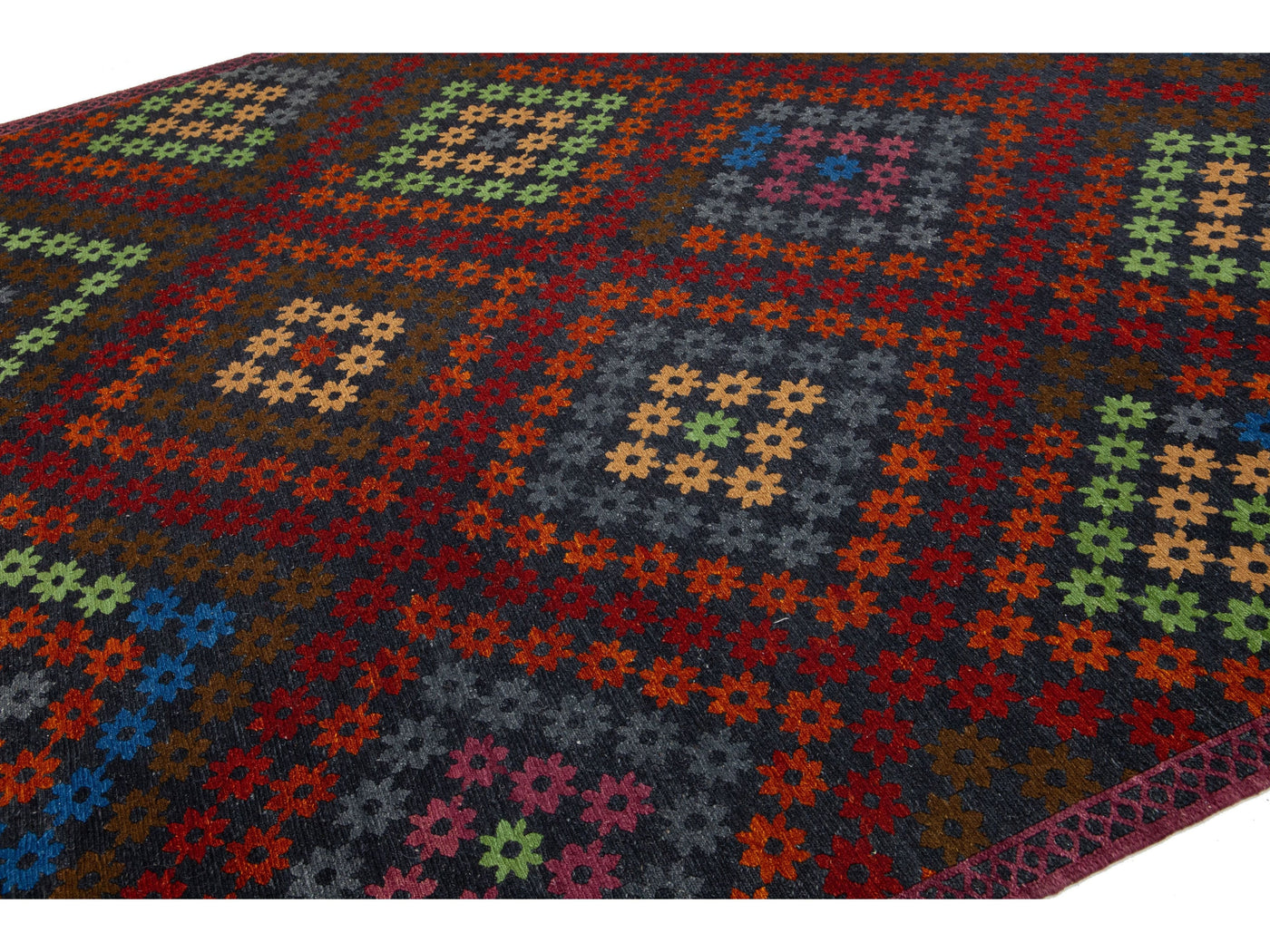 Modern Soumak Wool Rug 9 X 12