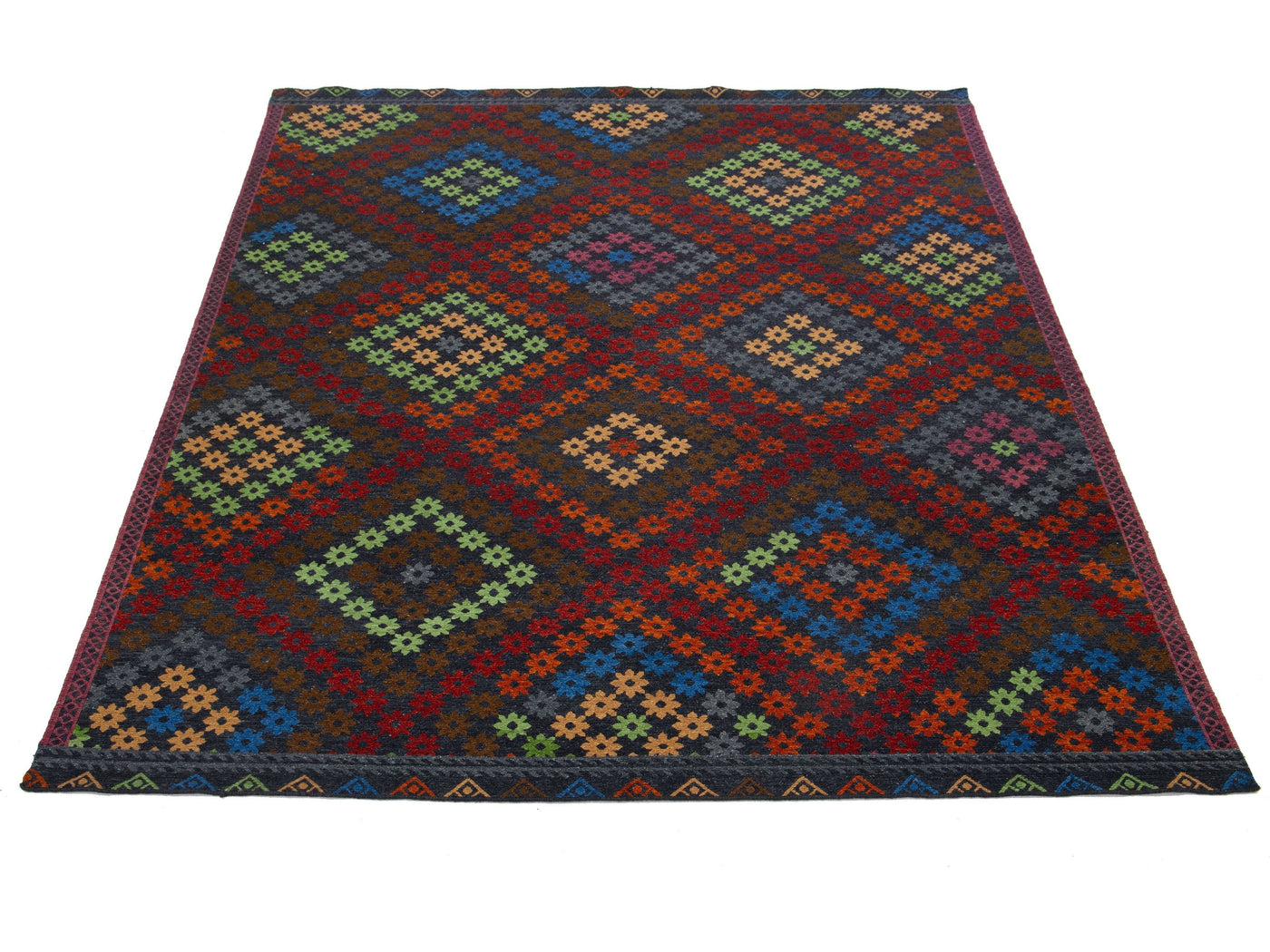 Modern Soumak Wool Rug 9 X 12