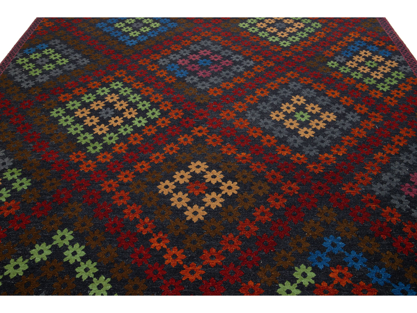 Modern Soumak Wool Rug 9 X 12