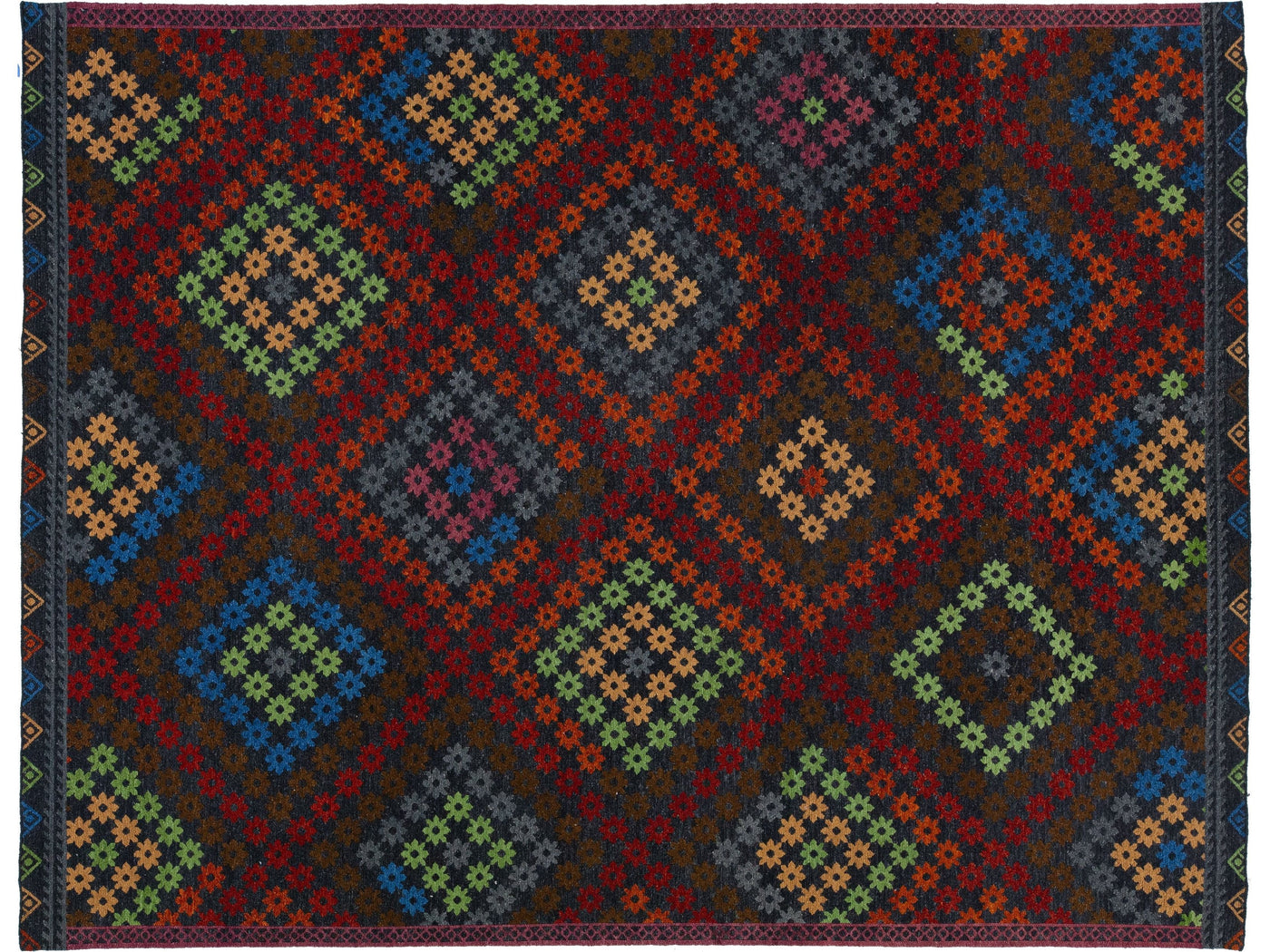 Modern Soumak Wool Rug 9 X 12