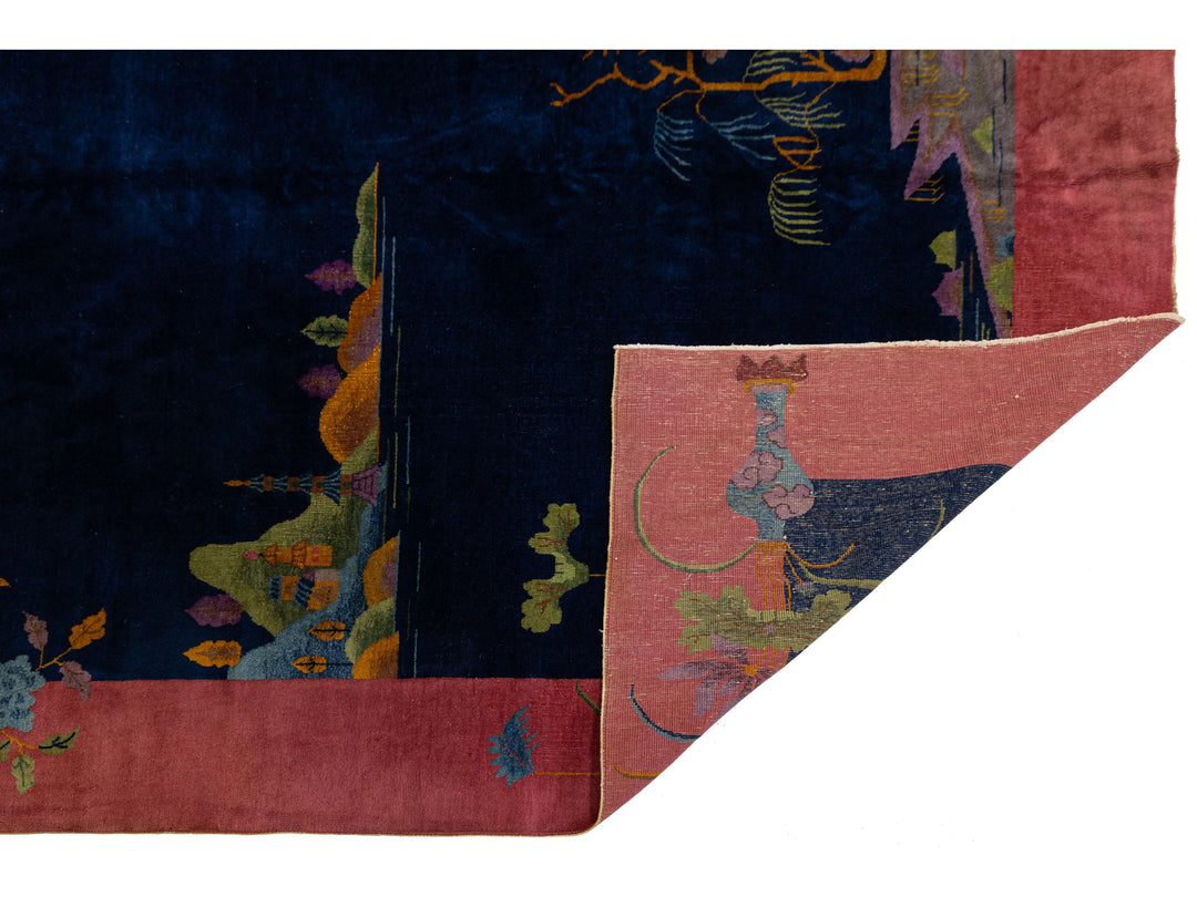 Antique Art Deco Chinese Rug 9 X 12