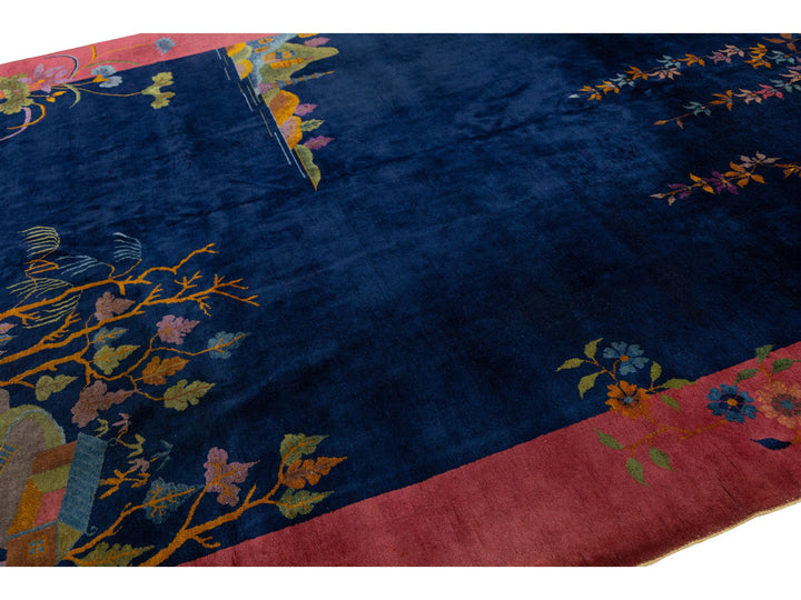 Antique Art Deco Chinese Rug 9 X 12