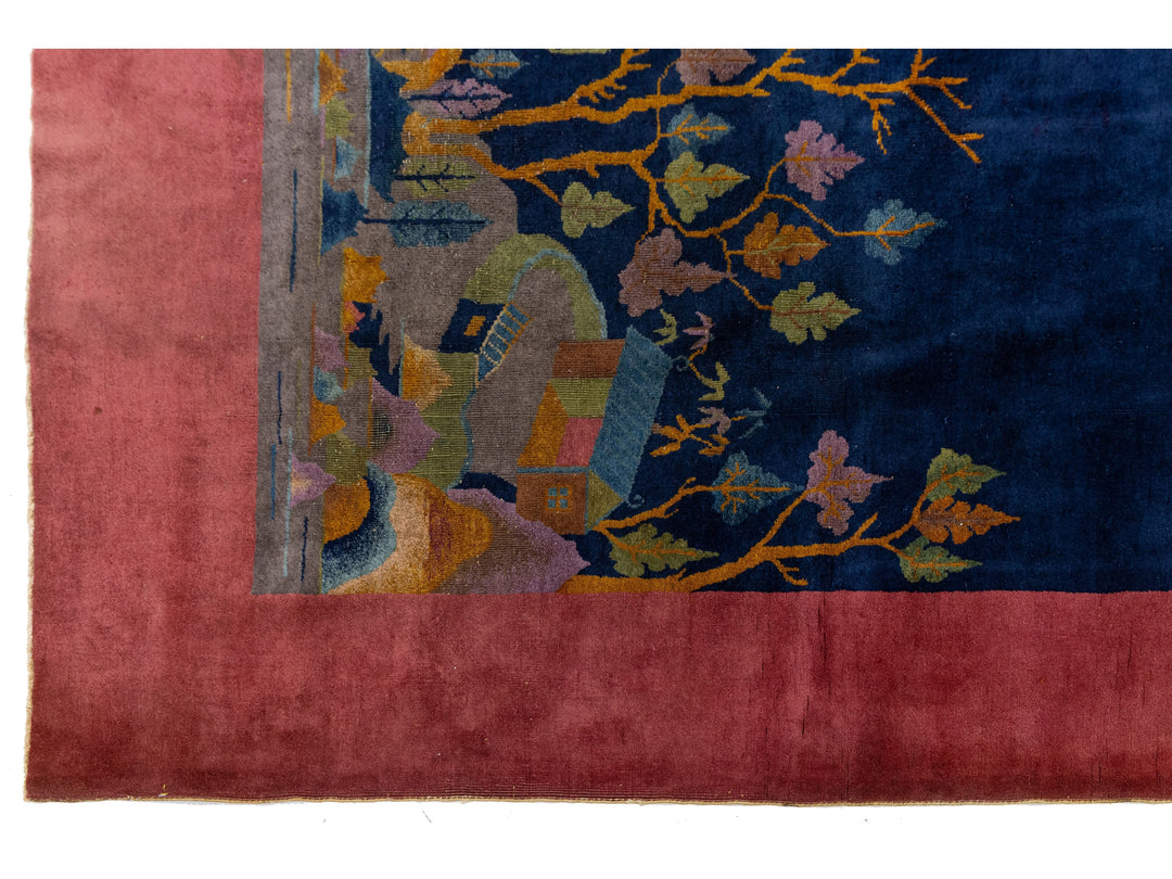 Antique Art Deco Chinese Rug 9 X 12