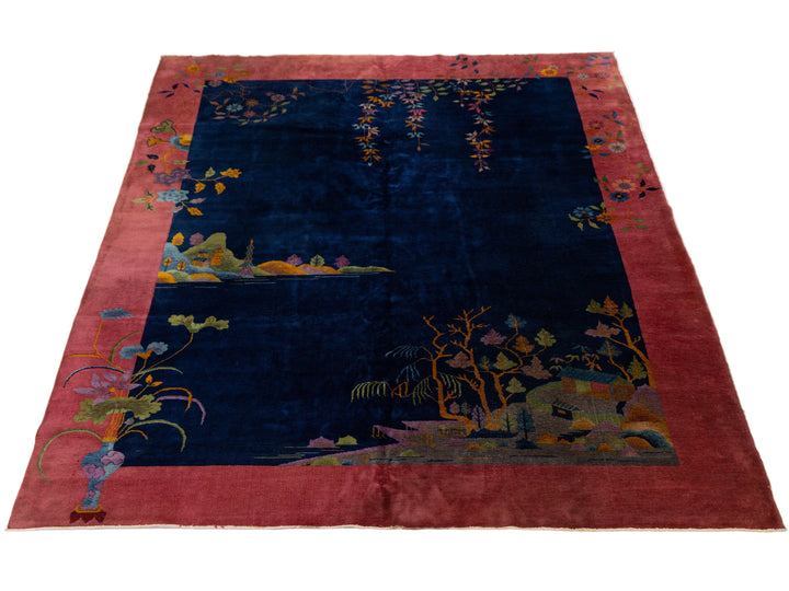 Antique Art Deco Chinese Rug 9 X 12