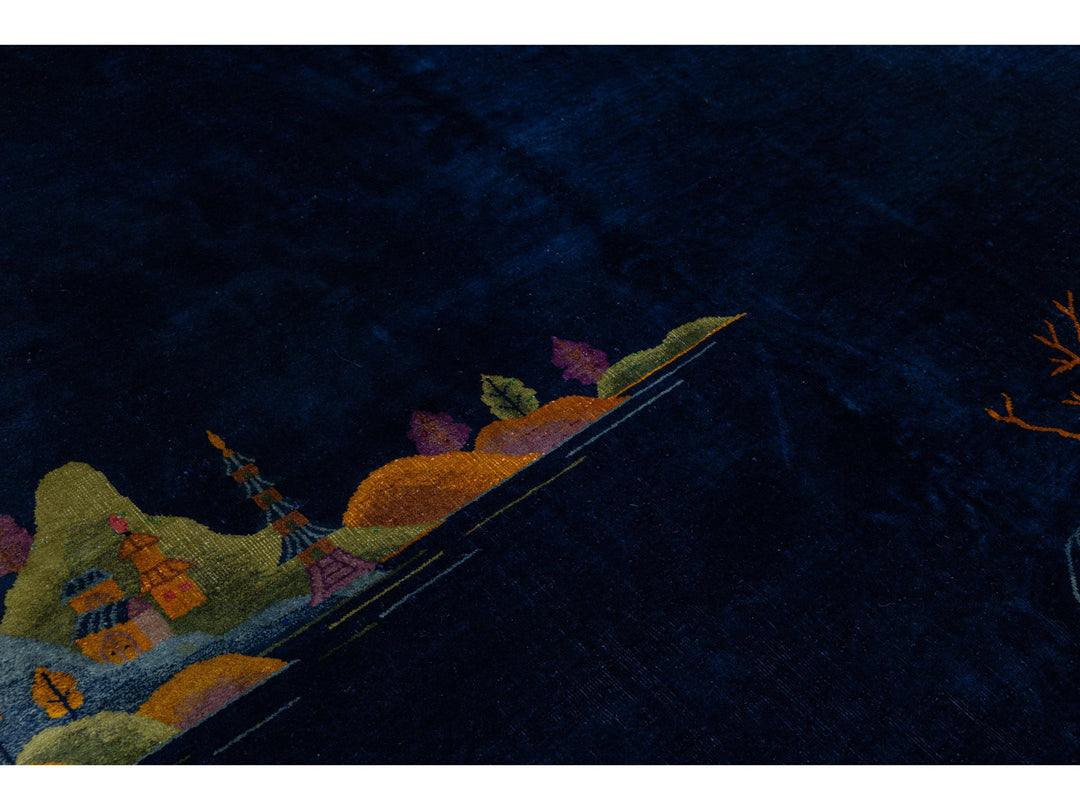 Antique Art Deco Chinese Rug 9 X 12