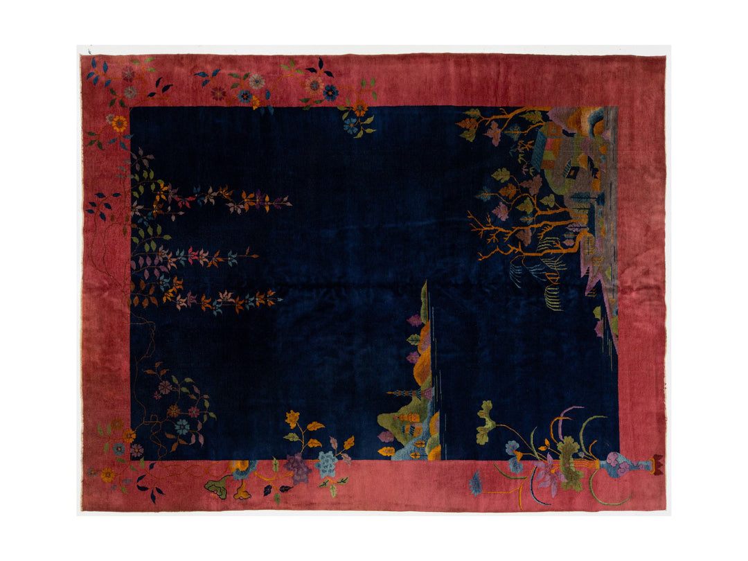 Antique Art Deco Chinese Rug 9 X 12