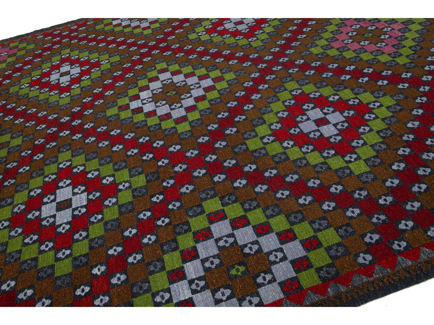 Modern Soumak Wool Rug 9 X 12