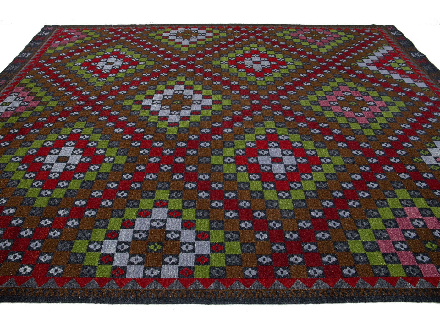 Modern Soumak Wool Rug 9 X 12