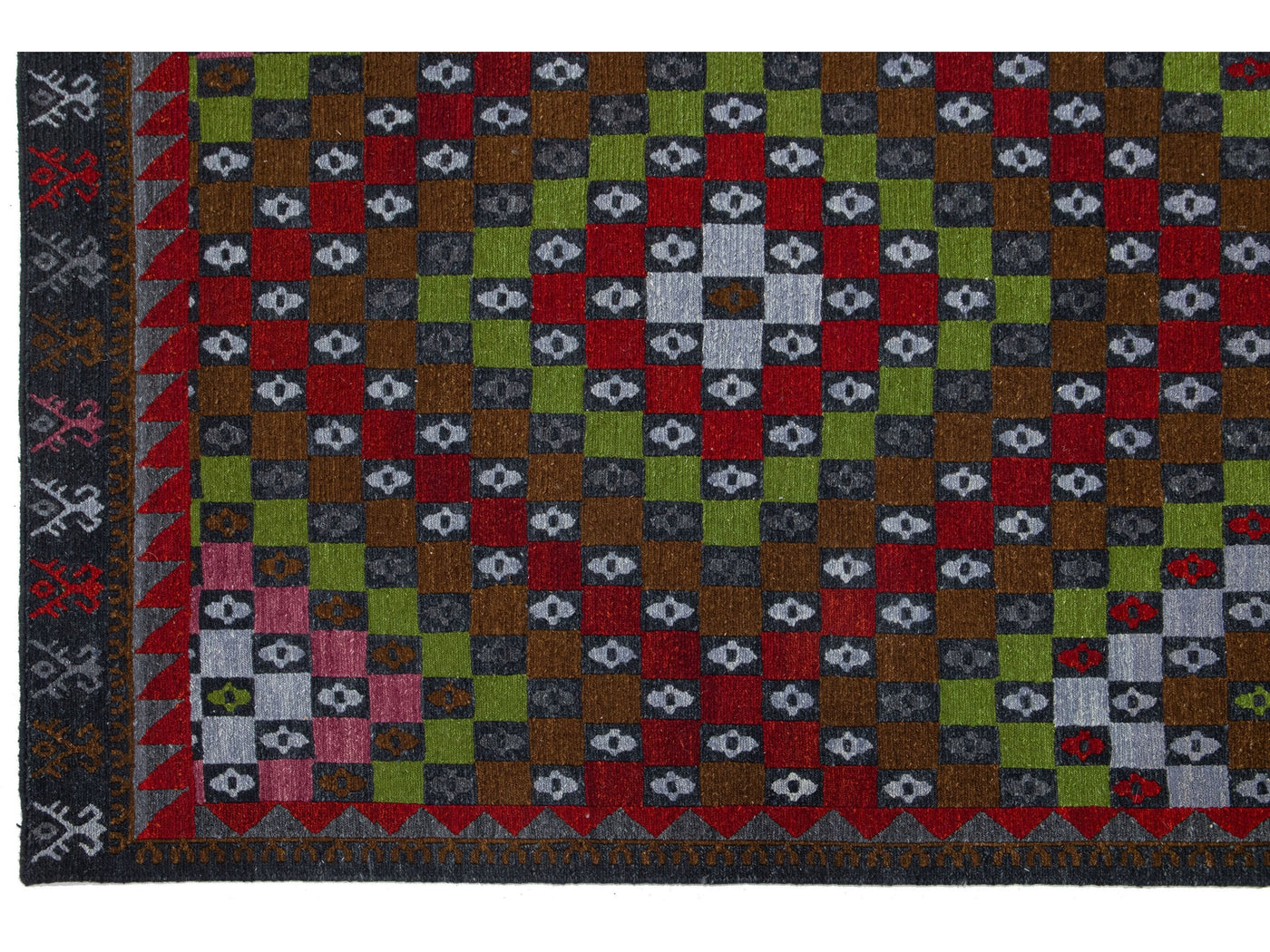 Modern Soumak Wool Rug 9 X 12