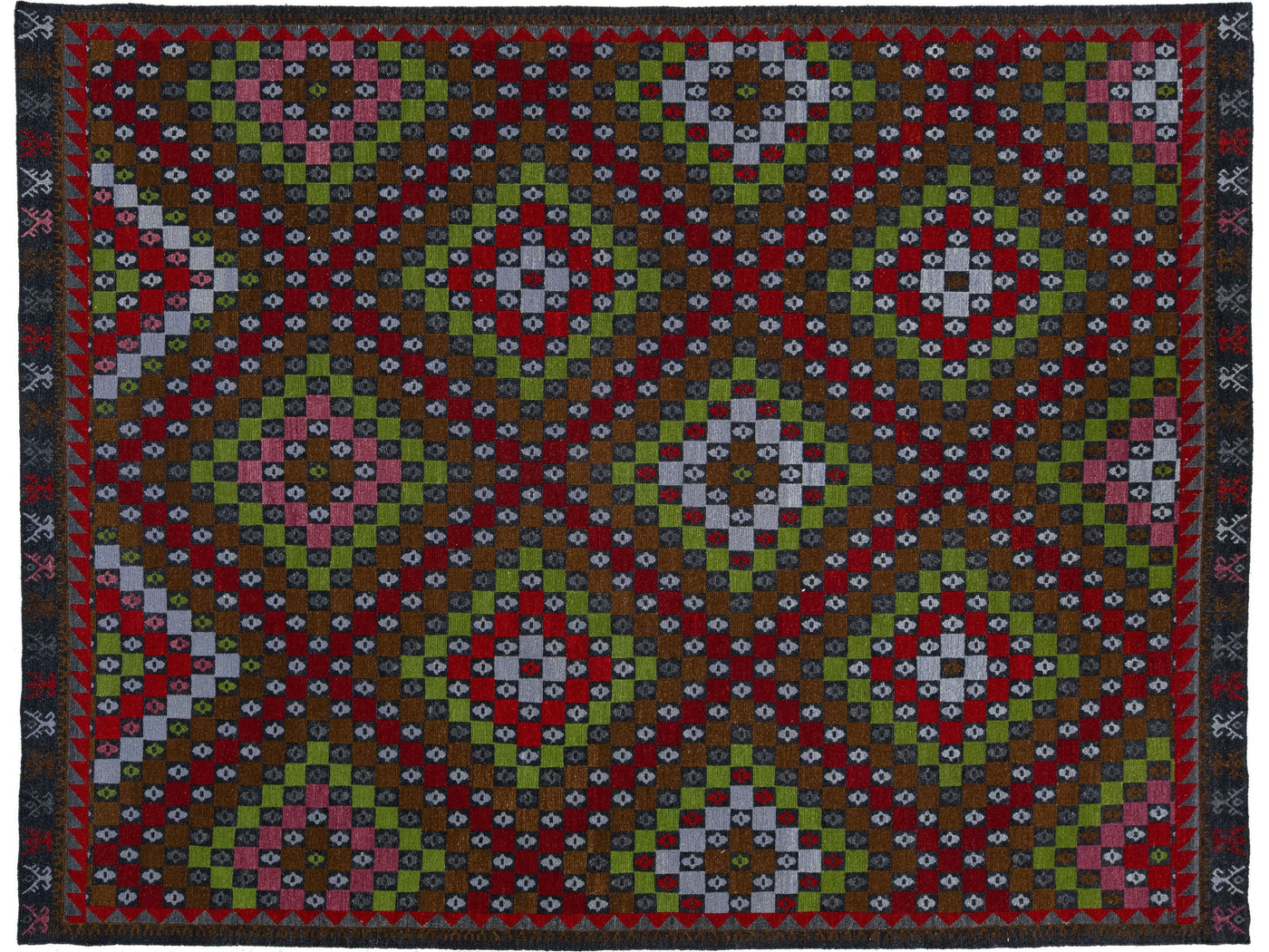 Modern Soumak Wool Rug 9 X 12