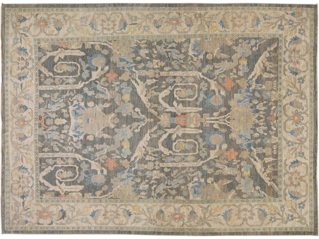 Modern Sultanabad Wool Rug 12 X 17