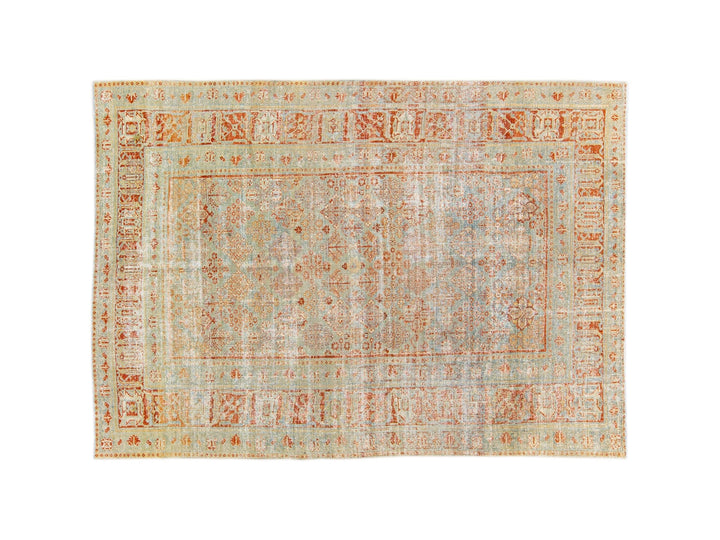 Antique Tabriz Wool Rug 8 X 11