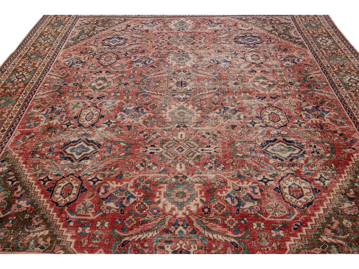 Vintage Distressed Wool Rug 10 X 14
